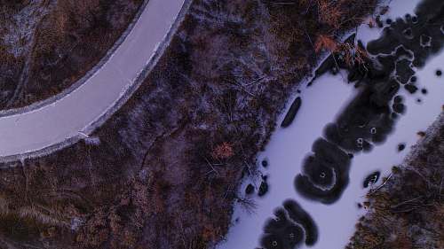 snow  wild rice river